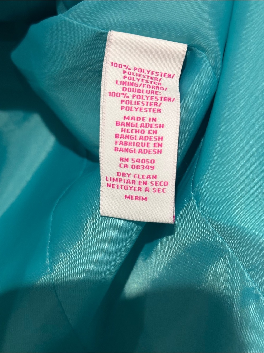Kasper Separates Women’s Aqua Blue Blazer Jacket Ruched Sleeve Career Size 10 - Picture 4 of 6